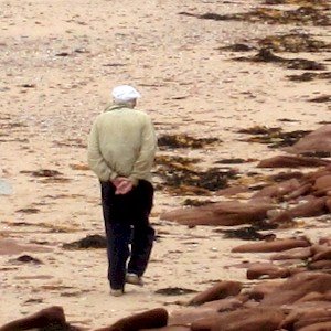 old man looking away