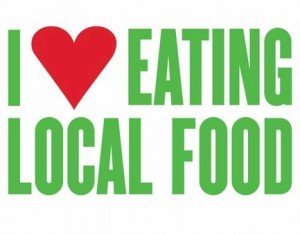 eating local grown food at farmers markets